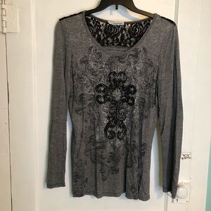 Plus Size Graphic Long Sleeve Top
